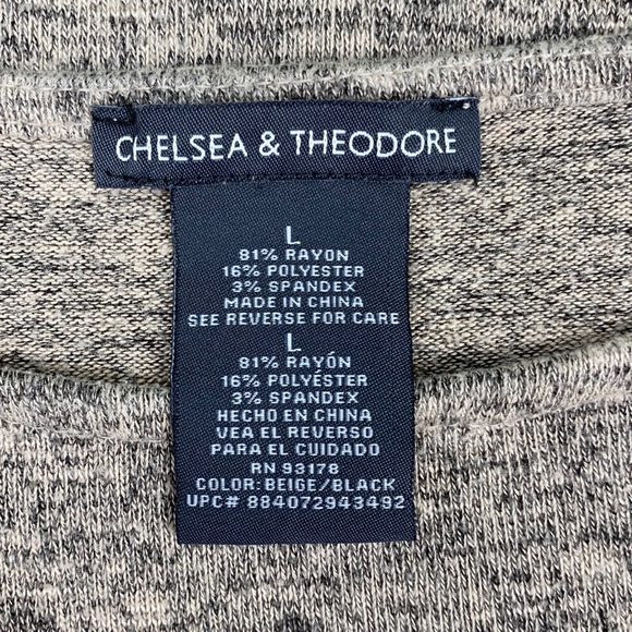 Chelsea & Theodore Beige Twist Hem Tee - Picture 11 of 12
